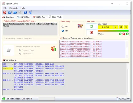 Verify of Hash Files